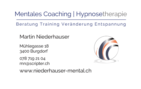 Hypnosetherapie NMC Niederhauser Mental Burgdorf